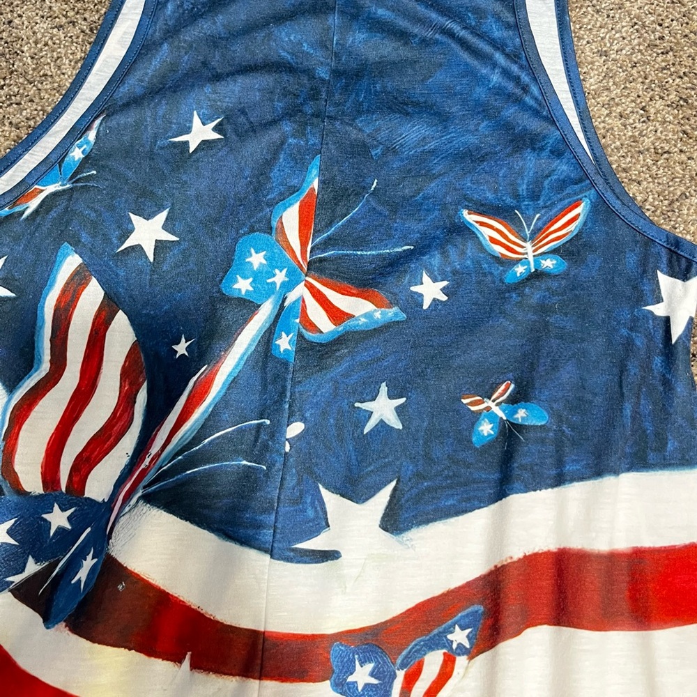 Patriotic Butterfly and Stars Dress - Picture 3 of 3